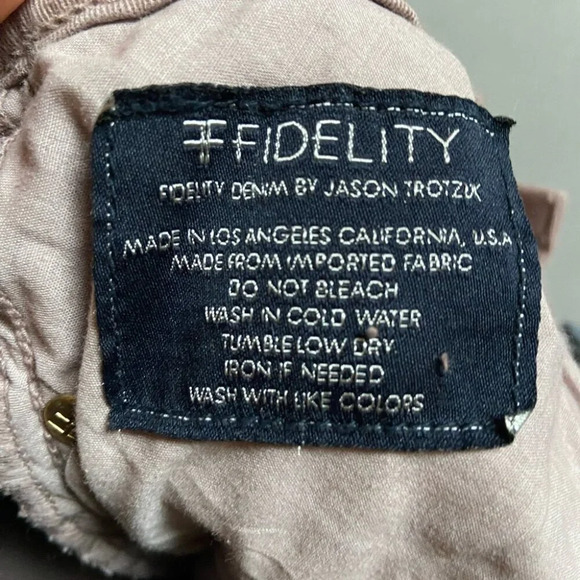 Fidelity Hepburn low rise crop dusty rose colored jeans Sz 27 - Picture 6 of 12